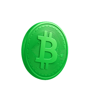 Visualización flotante de datos analíticos sobre el mercado cripto en formato de tarjeta